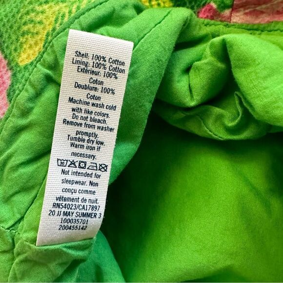 Janie And Jack Bucket Hat Girls Size 4 to 5 Green Pink Floral Print - Picture 12 of 13